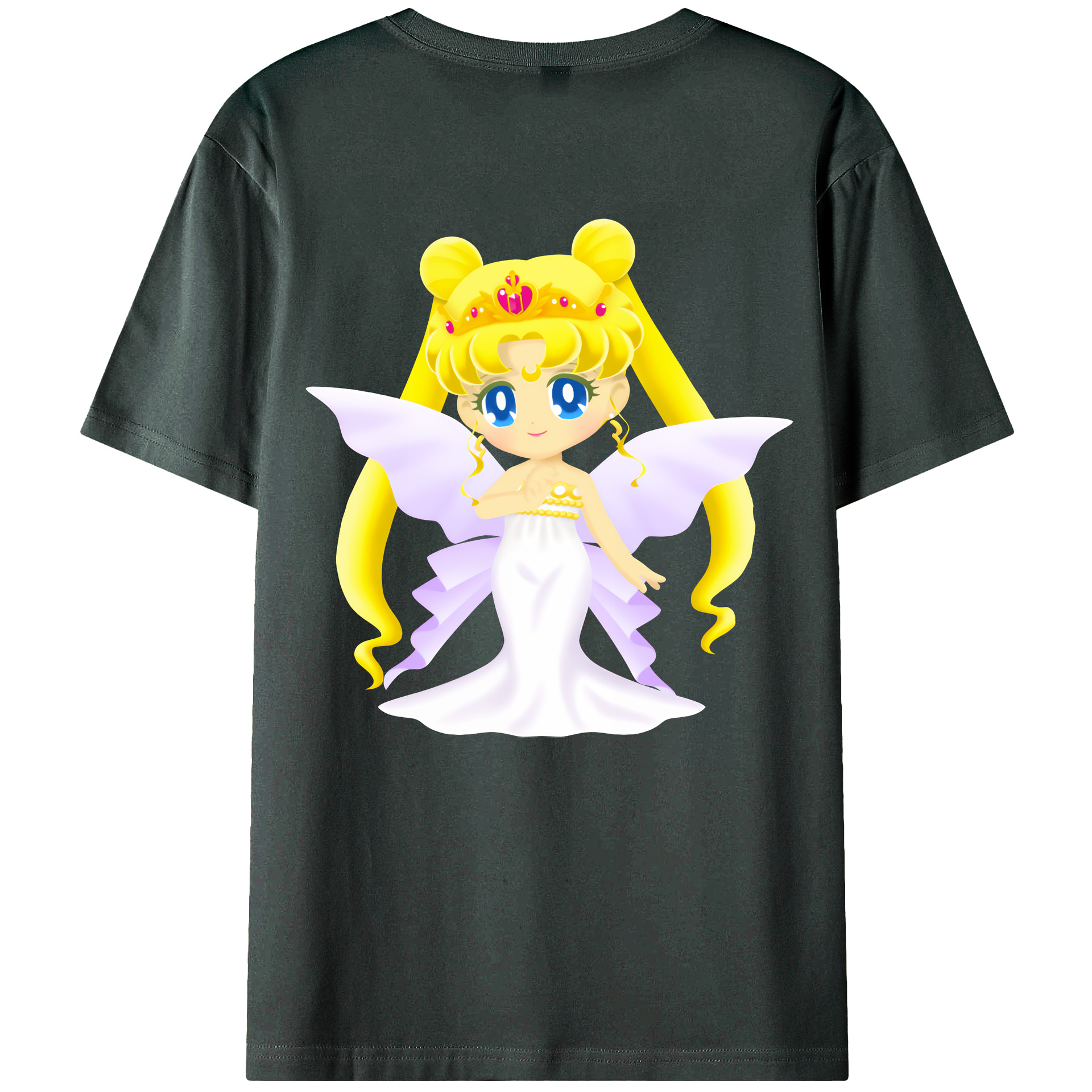 （画像用） 美少女戦士セーラームーン 愛野 美奈子 あいの みなこ Sailor Moon Aino Minako 綿100％ メンズ半袖Tシャツ（バックプリント） 通気性